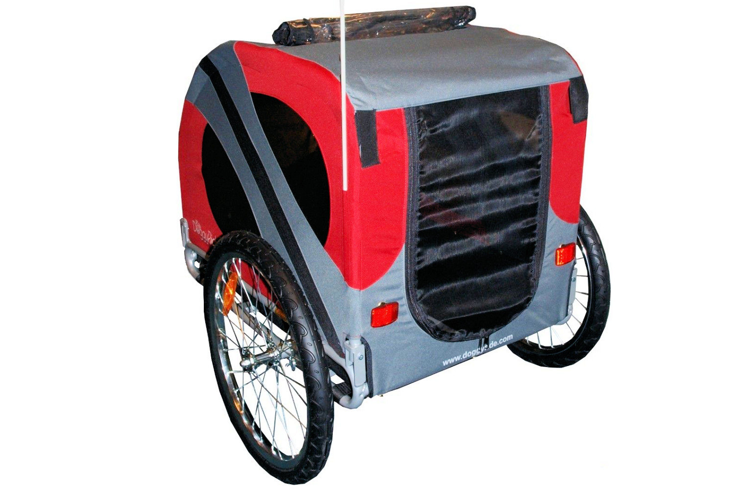 Remorque vélo pour chien DoggyRide Novel20 Trailer rouge - Britch Lite  accouplement porte-bagages