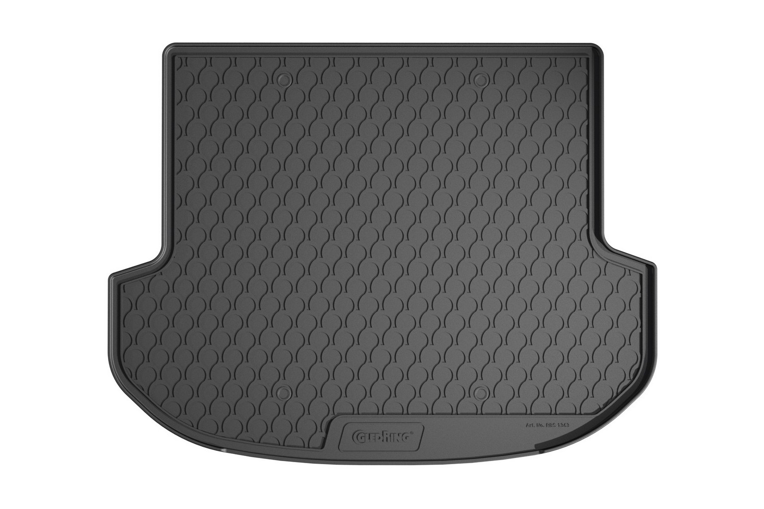 Boot mat suitable for Hyundai Santa Fe (TM) 2018-2024 anti slip Rubbasol rubber