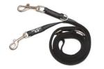 Dog leash Julius-K9 anti-slip black - 20mm x 2,2m adjustable (CLH21K9HR-1) (3)