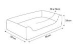 Dog bed Celeste dark blue - 65 x 50 x 20 cm (PCB2FLCP-1) (3)