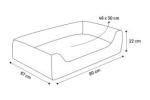 Dog bed Celeste dark blue - 80 x 67 x 22 cm (PCB2FLCP-2) (3)