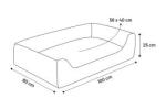 Dog bed Celeste dark blue - 100 x 80 x 25 cm (PCB2FLCP-3) (3)