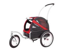 dog strollerdoggyride mini jogger stroller red (BTS1DRMN-1) (1)