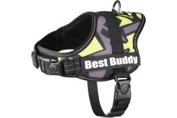 (har4flpl-xs) Dog harness Best Buddy Pluto neon green L (1)