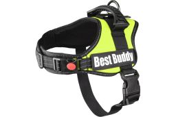 (har5flpl-m) Dog harness Best Buddy Pluto black grid XS (1)