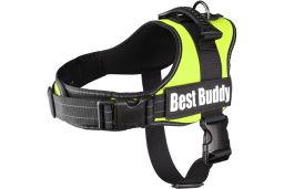 (har5flpl-xxl) Dog harness Best Buddy Pluto black grid XL (1)