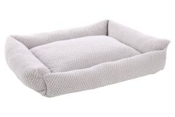 Dog bed Jacquard grey - 100 x 80 x 25 cm (PCB2FLJP-3) (1)